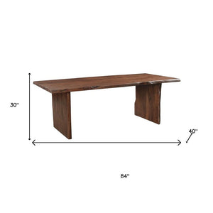 HomeRoots Nine-Piece Solid Wood Dining Set with Eight Upholstered Chairs for Elegant Family Gatherings 635835