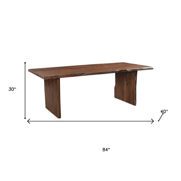 HomeRoots Nine-Piece Solid Wood Dining Set with Eight Upholstered Chairs for Elegant Family Gatherings 635835
