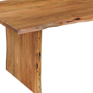 HomeRoots 11 Piece Brown Solid Wood Dining Set - Timeless Elegance with 10 Chairs for Family Gatherings & Comfort 635839