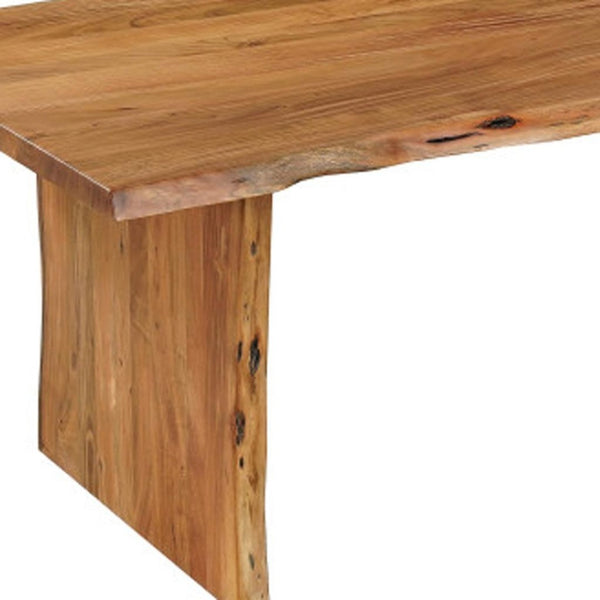 HomeRoots 11 Piece Brown Solid Wood Dining Set - Timeless Elegance with 10 Chairs for Family Gatherings & Comfort 635839
