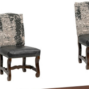 HomeRoots 11 Piece Brown Solid Wood Dining Set - Elegant Rectangular Table with 10 Comfortable Chairs 635841