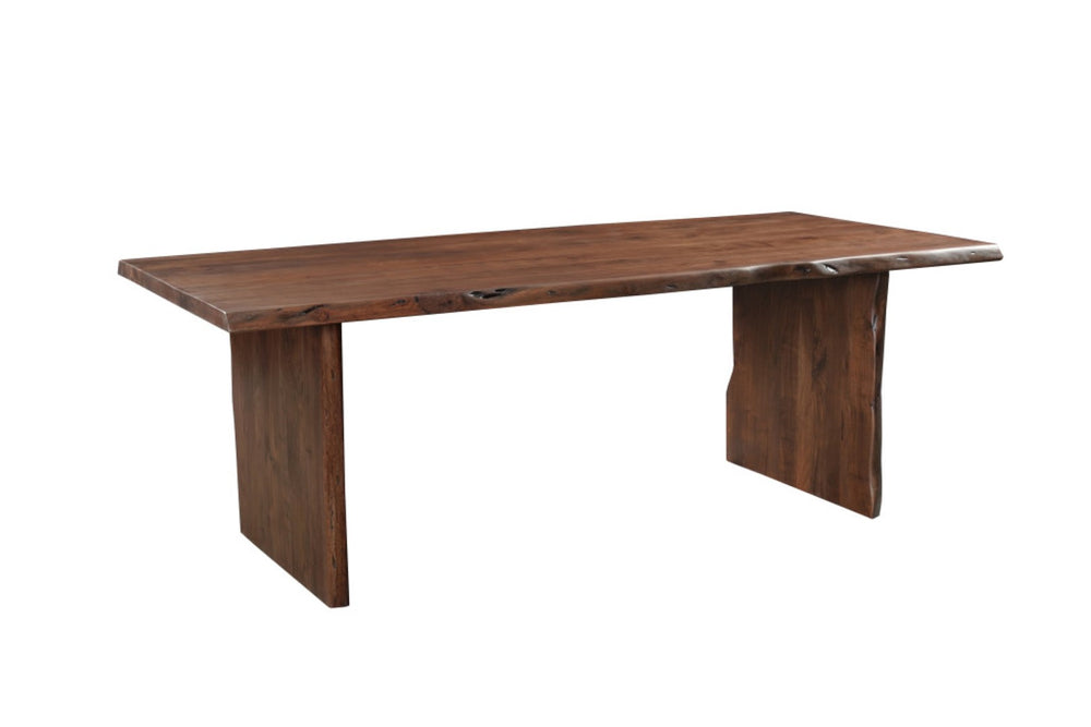 HomeRoots 11 Piece Brown Solid Wood Dining Set with 10 Chairs - Elegant Design for Family Gatherings & Dinners 635842