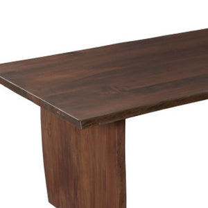 HomeRoots 13 Piece Solid Wood Dining Set: Elegant Brown Table & 12 Chairs for Timeless Family Gatherings 635847