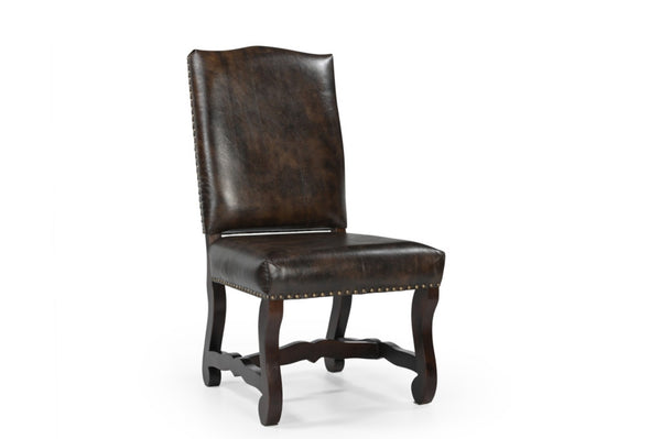 HomeRoots 15 Piece Brown Solid Wood Dining Set - Timeless Elegance with Upholstered Chairs for Gatherings 635851