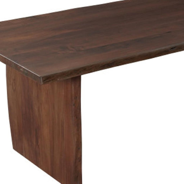 HomeRoots 15 Piece Brown Solid Wood Dining Set with 14 Chairs - Timeless Style for Family Gatherings & Entertaining 635853