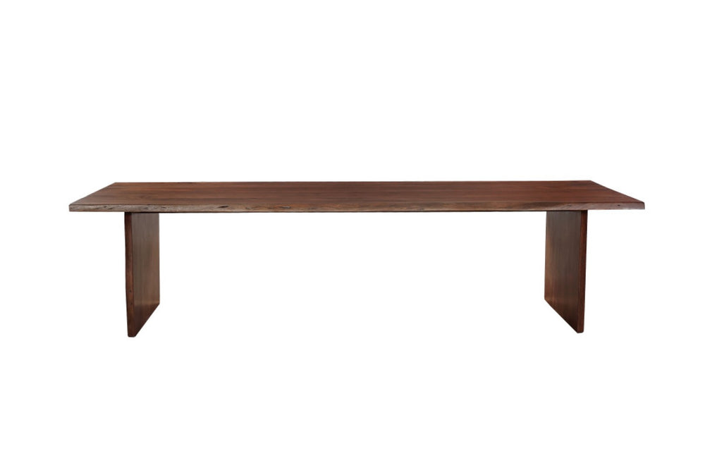 HomeRoots 15 Piece Brown Solid Wood Dining Set with 14 Chairs - Timeless Style for Family Gatherings & Entertaining 635853