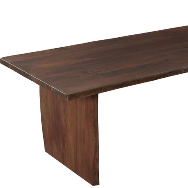HomeRoots 15 Piece Solid Wood Dining Set - Elegant Brown Table & 14 Upholstered Chairs for Cozy Gatherings 635855