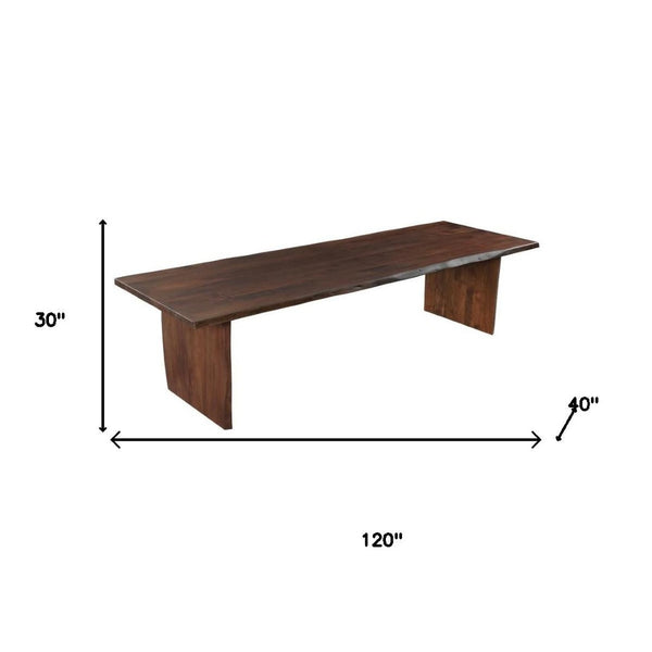 HomeRoots 15 Piece Solid Wood Dining Set - Elegant Brown Table & 14 Upholstered Chairs for Cozy Gatherings 635855