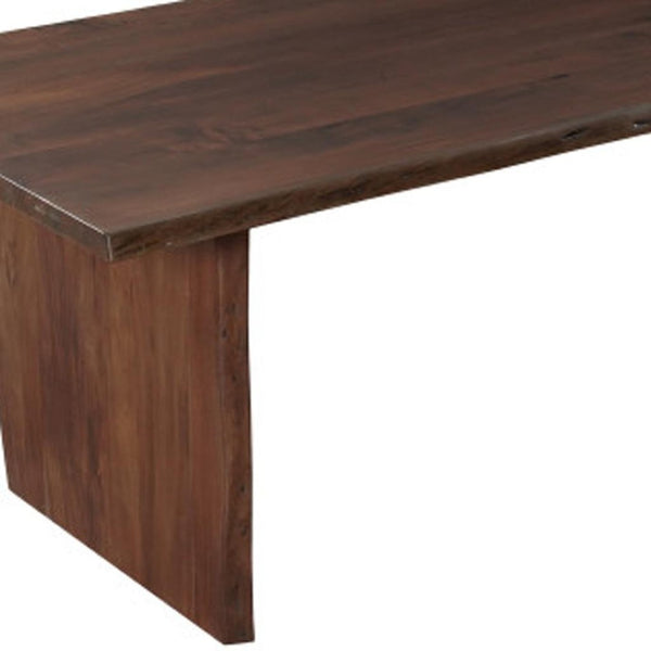HomeRoots 15 Piece Solid Wood Dining Set - Elegant Brown Table & 14 Upholstered Chairs for Cozy Gatherings 635855