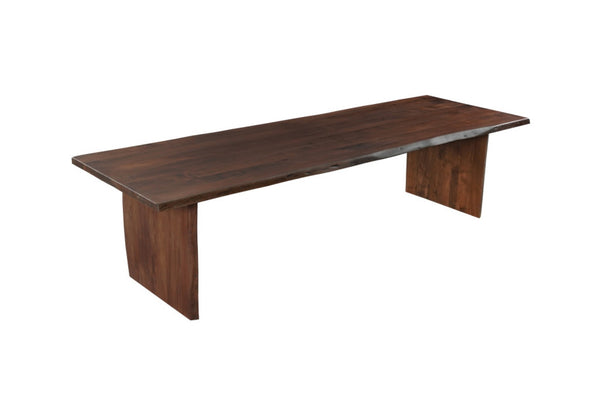 HomeRoots 15 Piece Solid Wood Dining Set - Elegant Brown Table & 14 Upholstered Chairs for Cozy Gatherings 635855
