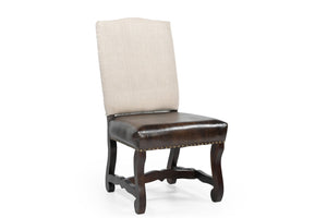 HomeRoots 15 Piece Solid Wood Dining Set - Elegant Brown Table & 14 Upholstered Chairs for Cozy Gatherings 635855