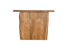 72 Inch Solid Wood Live Edge Sled Base Dining Table for Modern Farmhouse and Rustic Rooms
