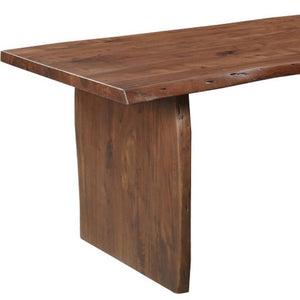 72 Inch Solid Wood Live Edge Sled Base Dining Table for Modern Farmhouse and Rustic Rooms