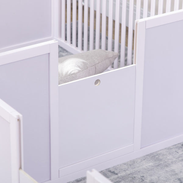 English Elm Pawhut Pine Whelping Box Two Room Puppy Pen with Removable Doors for Newborns W2225P173800