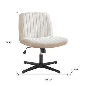 HomeRoots 19" Black Tufted Swivel Lounge Chair - Modern Comfort, Stylish Accent for Living Rooms & Offices 635870
