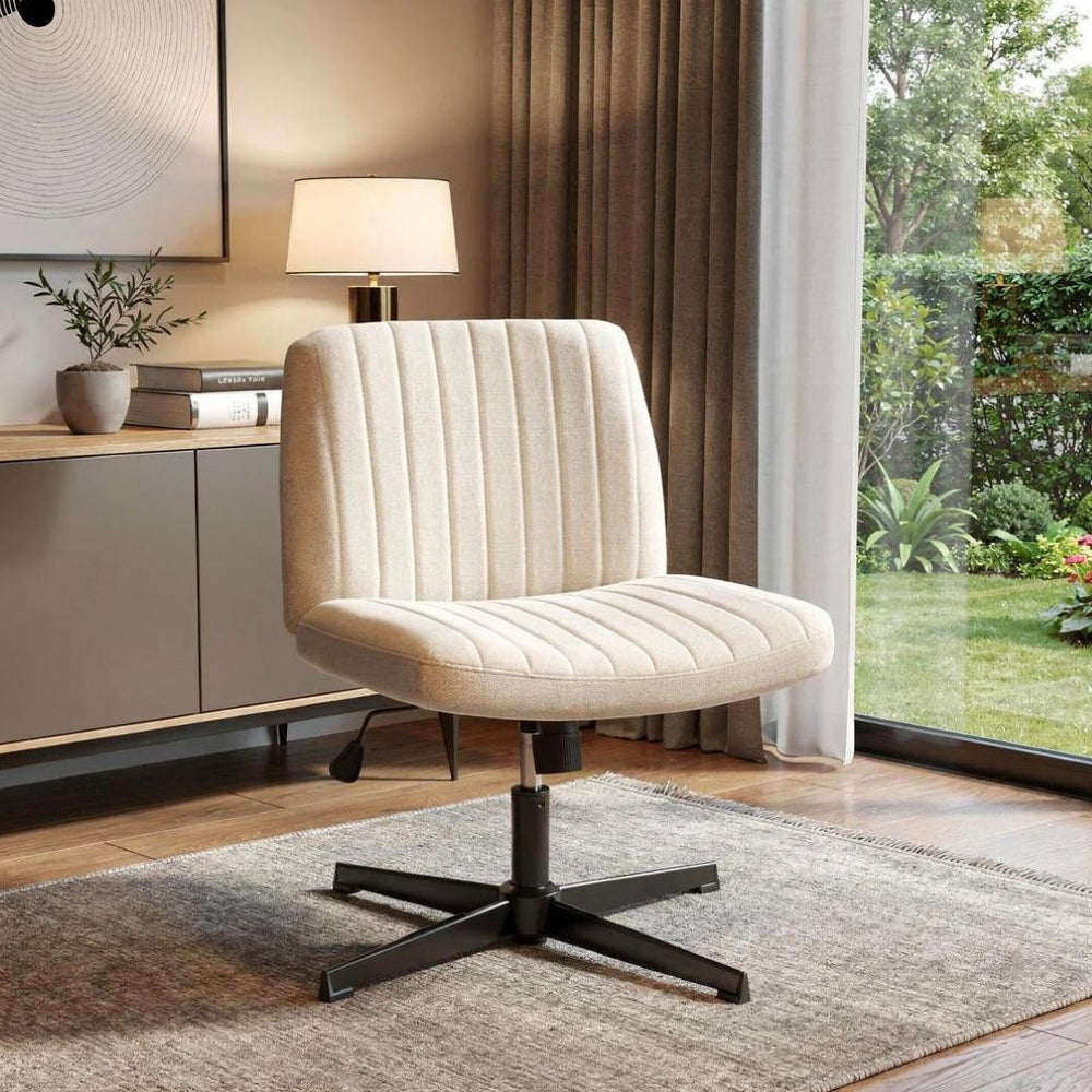 HomeRoots 19" Black Tufted Swivel Lounge Chair - Modern Comfort, Stylish Accent for Living Rooms & Offices 635870