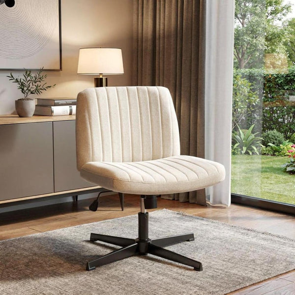 HomeRoots 19" Black Tufted Swivel Lounge Chair - Modern Comfort, Stylish Accent for Living Rooms & Offices 635870