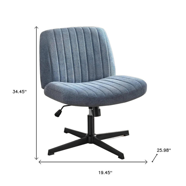 HomeRoots 19" Black Tufted Swivel Lounge Chair - Modern Comfort with Plush Cushioning for Home or Office Use 635871