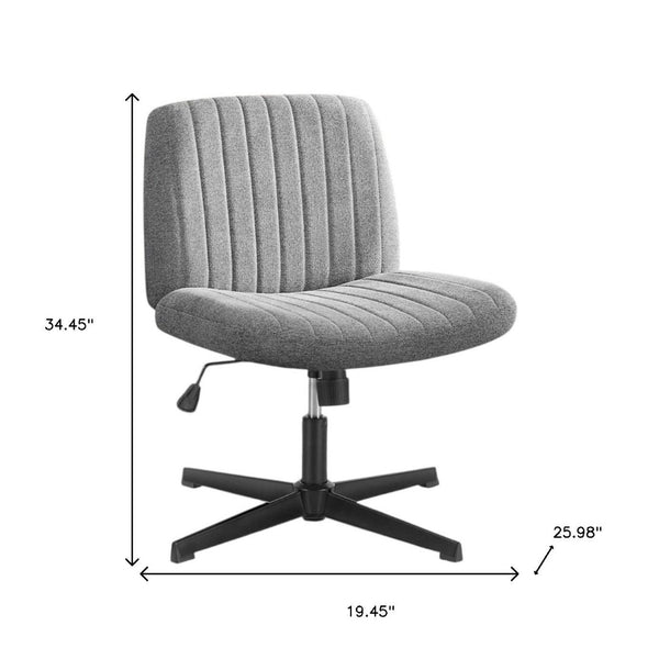 HomeRoots 19" Black Tufted Swivel Lounge Chair – Modern Elegance with 360° Comfort for Home or Office Spaces 635872