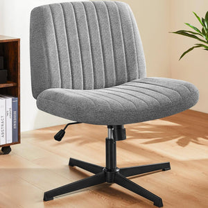 HomeRoots 19" Black Tufted Swivel Lounge Chair – Modern Elegance with 360° Comfort for Home or Office Spaces 635872