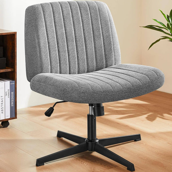 HomeRoots 19" Black Tufted Swivel Lounge Chair – Modern Elegance with 360° Comfort for Home or Office Spaces 635872