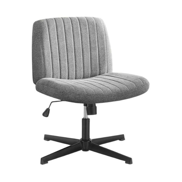 HomeRoots 19" Black Tufted Swivel Lounge Chair – Modern Elegance with 360° Comfort for Home or Office Spaces 635872