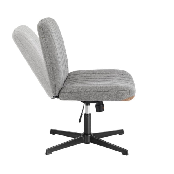 HomeRoots 19" Black Tufted Swivel Lounge Chair – Modern Elegance with 360° Comfort for Home or Office Spaces 635872
