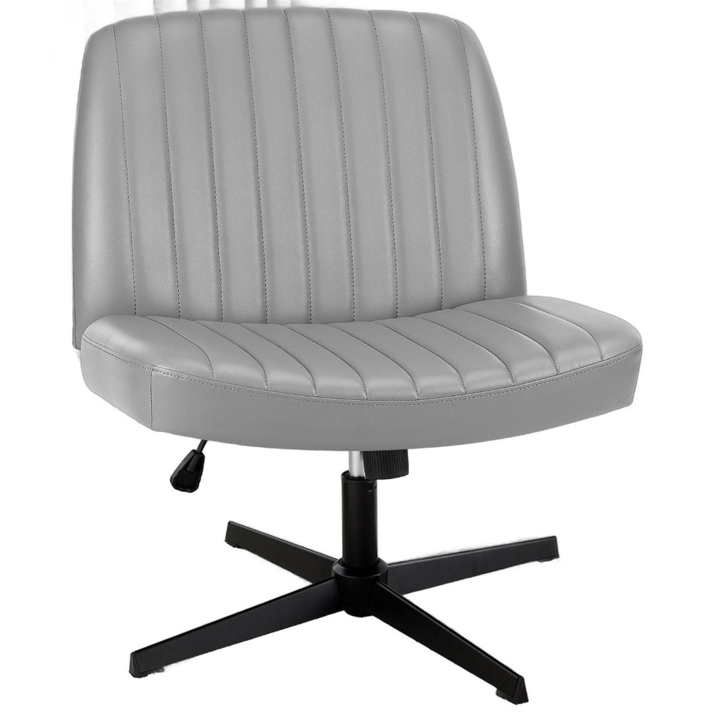 HomeRoots 19" Black Tufted Swivel Lounge Chair - Modern Accent Seating with Plush Comfort for Small Spaces 635874