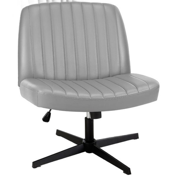 HomeRoots 19" Black Tufted Swivel Lounge Chair - Modern Accent Seating with Plush Comfort for Small Spaces 635874