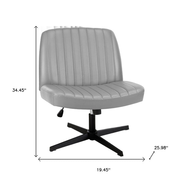 HomeRoots 19" Black Tufted Swivel Lounge Chair - Modern Accent Seating with Plush Comfort for Small Spaces 635874