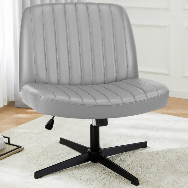 HomeRoots 19" Black Tufted Swivel Lounge Chair - Modern Accent Seating with Plush Comfort for Small Spaces 635874