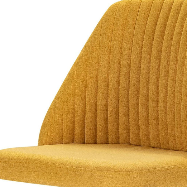 HomeRoots Yellow Adjustable Height Swivel Rolling Office Chair - Modern Comfort & Easy Mobility for Workspaces 635886