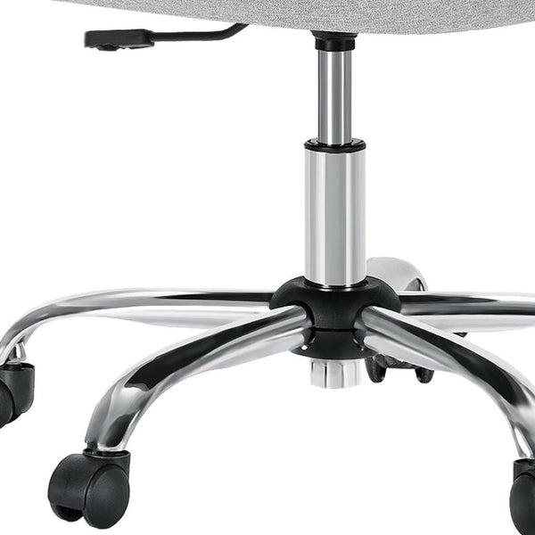 HomeRoots Gray Adjustable Height Swivel Office Chair - Durable, Stylish, Ergonomic Design for Home & Office Use 635887