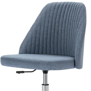 HomeRoots Blue Adjustable Height Swivel Rolling Office Chair - Modern Tufted Design for Comfort & Style 635888