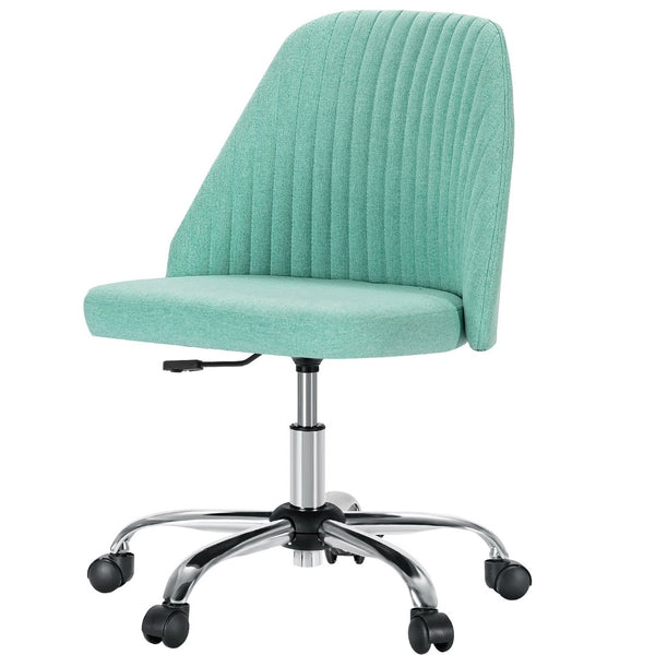 HomeRoots Green Stylish Adjustable Height Swivel Rolling Office Chair - Plush Comfort & Modern Design 635889