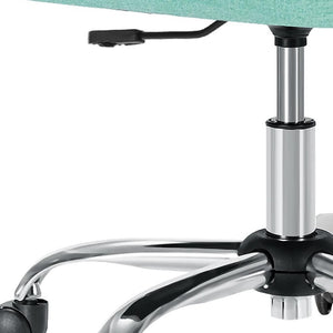HomeRoots Green Stylish Adjustable Height Swivel Rolling Office Chair - Plush Comfort & Modern Design 635889