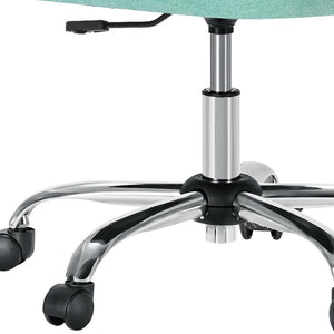 HomeRoots Green Stylish Adjustable Height Swivel Rolling Office Chair - Plush Comfort & Modern Design 635889