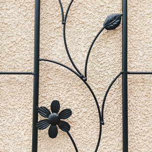 English Elm 4 Pack Powder-coated Metal Garden Trellis Panels Rustproof Climbing Plant Support Outdoor W1586P268028