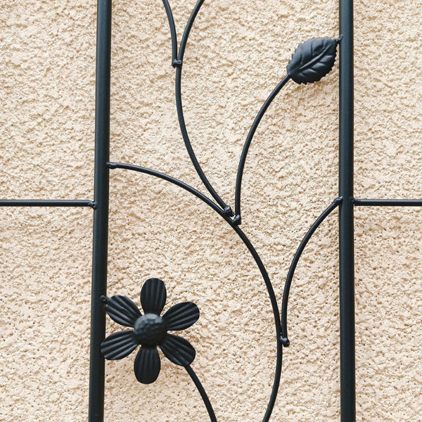 English Elm 4 Pack Powder-coated Metal Garden Trellis Panels Rustproof Climbing Plant Support Outdoor W1586P268028