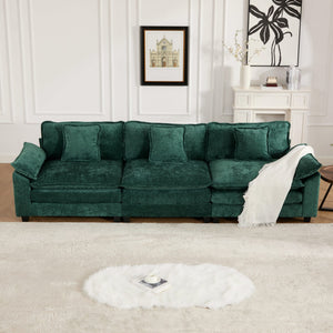 English Elm Wider Ergonomic Loveseat with Breathable Chenille Upholstery, Modular Design, Plush Double-Layer Cushioning W1143S00042 W1143S00042