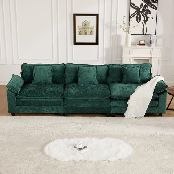 English Elm Wider Ergonomic Loveseat with Breathable Chenille Upholstery, Modular Design, Plush Double-Layer Cushioning W1143S00042 W1143S00042