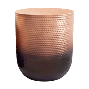 HomeRoots 22" Copper Metal Round End Table - Elegant Accent for Living Spaces, No Assembly, Multi-Functional Design 636070