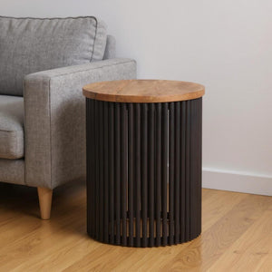 HomeRoots 21" Black Metal Round End Table - Modern Industrial Accent Piece for Small Spaces, Fully Assembled 636072