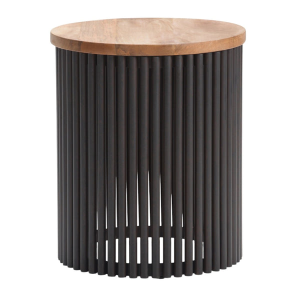HomeRoots 21" Black Metal Round End Table - Modern Industrial Accent Piece for Small Spaces, Fully Assembled 636072