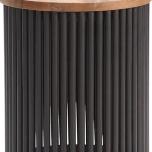 HomeRoots 21" Black Metal Round End Table - Modern Industrial Accent Piece for Small Spaces, Fully Assembled 636072