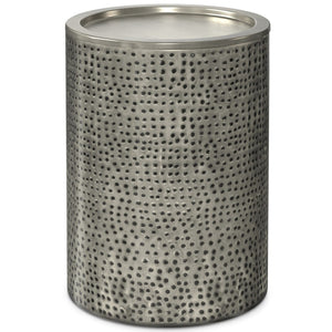HomeRoots 21" Nickel Iron Round End Table - Stylish Compact Design, Durable Construction, Versatile Use for Any Space 636075