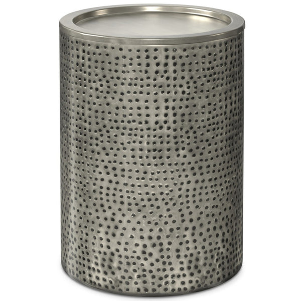 HomeRoots 21" Nickel Iron Round End Table - Stylish Compact Design, Durable Construction, Versatile Use for Any Space 636075