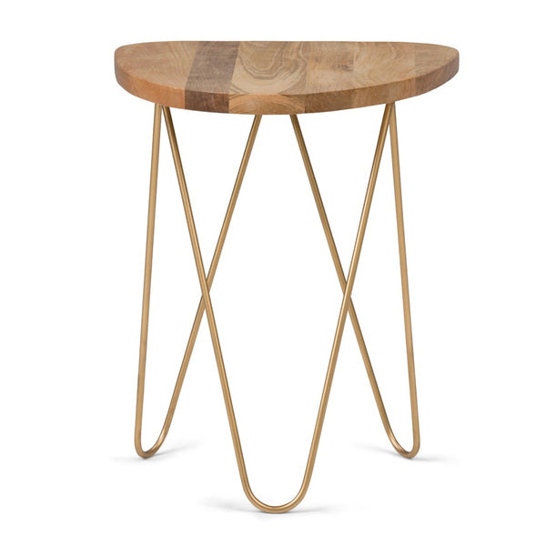 HomeRoots 21" Gold Metal Round End Table - Elegant Modern Accent for Living Spaces, Compact & Versatile Design 636078