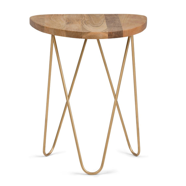 HomeRoots 21" Gold Metal Round End Table - Elegant Modern Accent for Living Spaces, Compact & Versatile Design 636078
