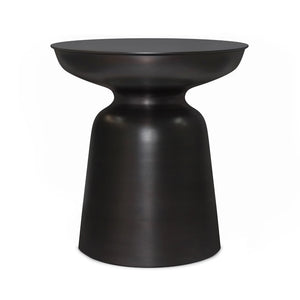 HomeRoots 18" Copper Metal Round End Table - Sleek, Modern Design for Small Spaces & Versatile Use Options 636081